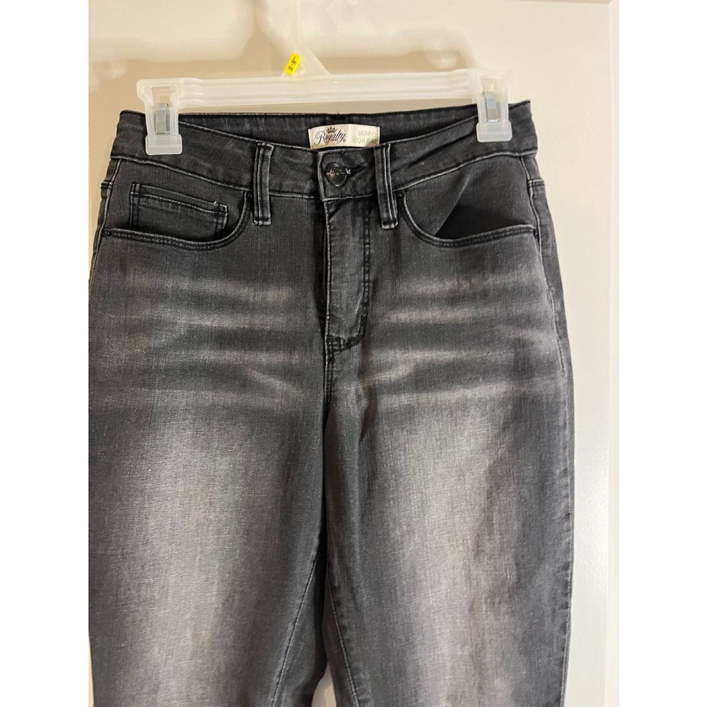 Royalty For Me Skinny High Rise Jeans Women's Size 6 Black Medium Wash